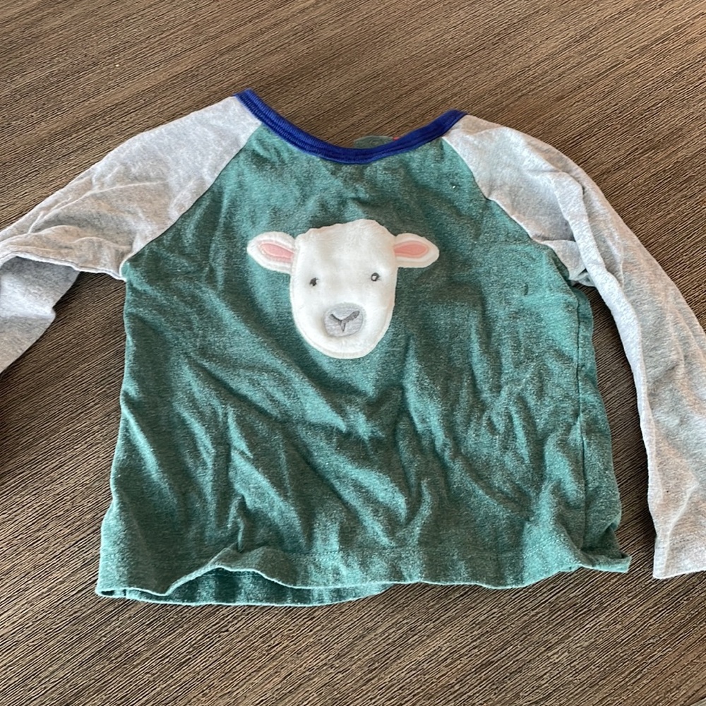 Baby Boden lamb long sleeve shirt